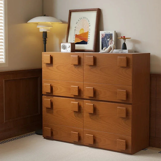 High-end Luxury Solid Wood Card Door Cabinets, Second-hand Double-layer Storage