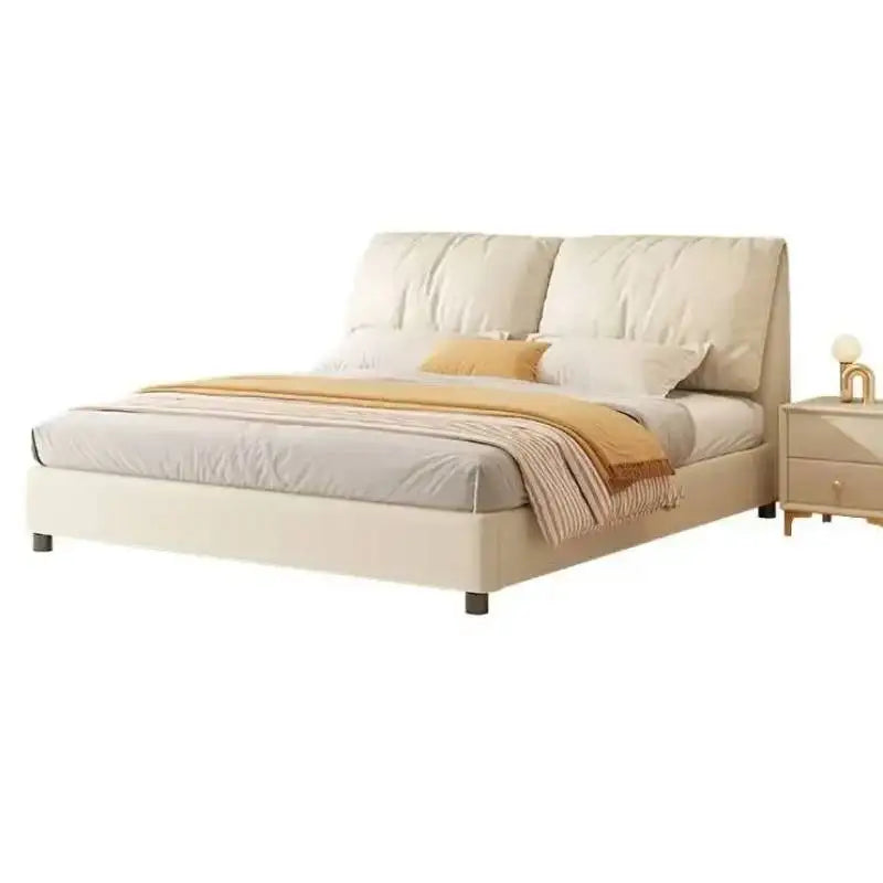 Princess Frame Double Bed Bedroom Beige Designer Wooden Bedgeraamte