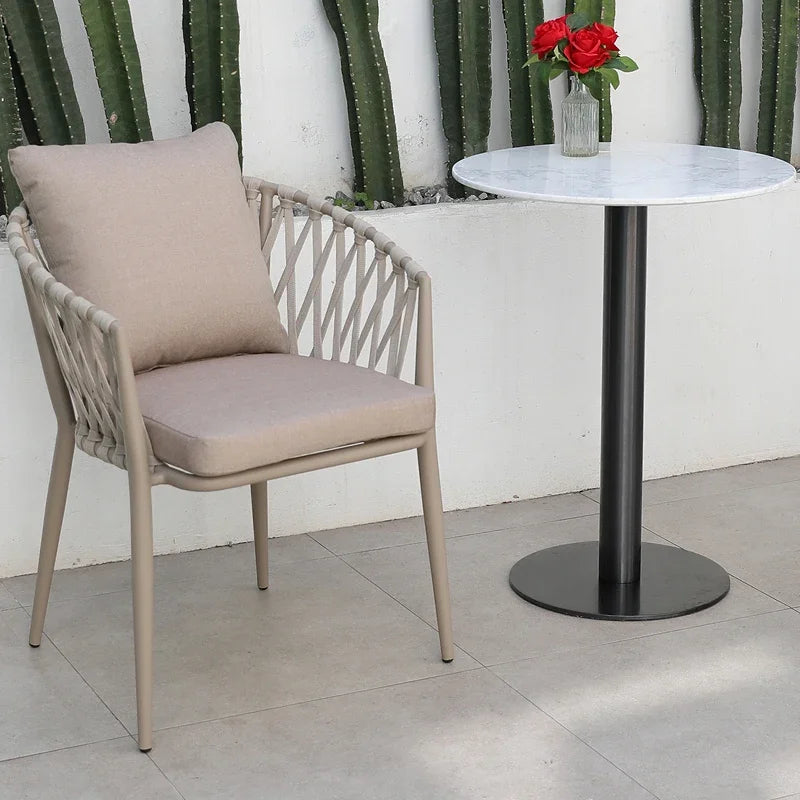 Alumnium Balcony Garden Furniture Set Outdoor Waterproof Lounge Yard Garden