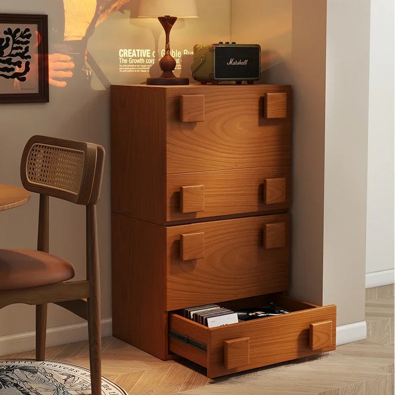 High-end Luxury Solid Wood Card Door Cabinets, Second-hand Double-layer Storage