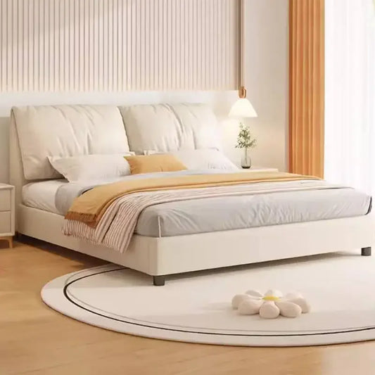 Princess Frame Double Bed Bedroom Beige Designer Wooden Bedgeraamte