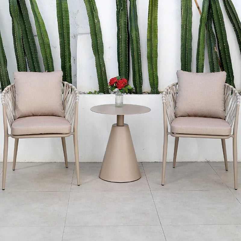 Alumnium Balcony Garden Furniture Set Outdoor Waterproof Lounge Yard Garden