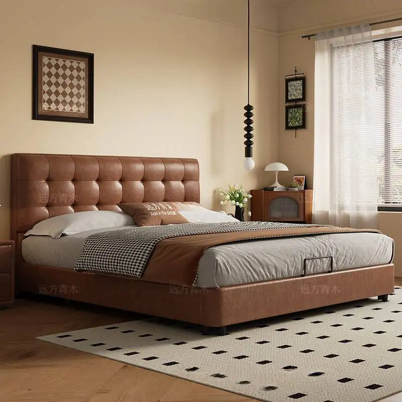 Europen Princess Double Bed Bedroom Full Size Platform Luxury Double Bed